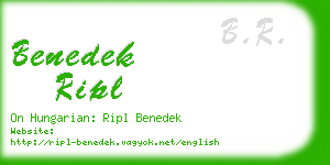 benedek ripl business card